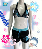 LuckeLadybug bikini set featuring floral embroidery, perfect for swimmers swimwear and beach fun