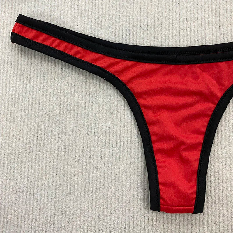 Retro Swimsuit in Bold Red Design