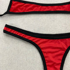 Retro Swimsuit in Bold Red Design