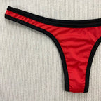 Retro Swimsuit in Bold Red Design