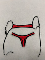Retro Swimsuit in Bold Red Design