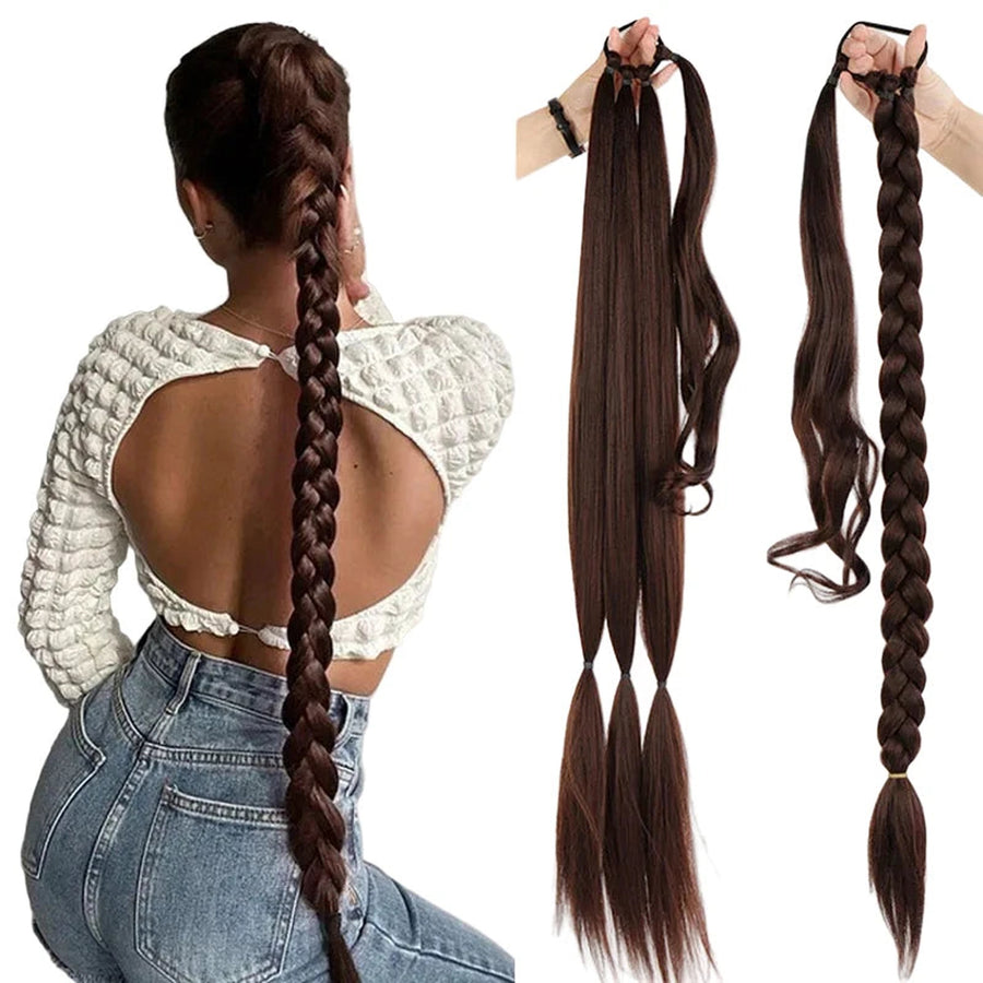 Synthetic Braided Ponytail Extensions