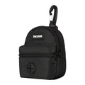 LuckeLadybug Dog Poop Bag Dispenser in Black with Zippered Compartment and Clip Attachment