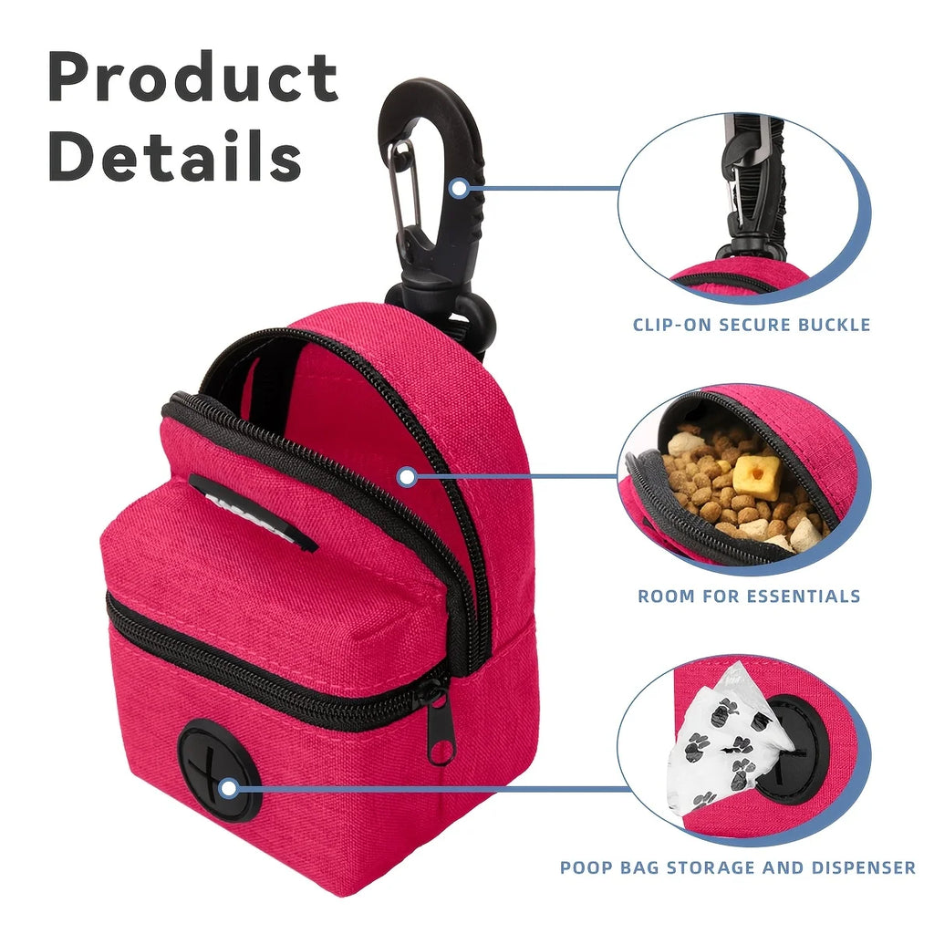 LuckeLadybug Dog Dispenser in Pink with Storage for Poop Bags for Dog and Treats