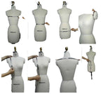 Measuring a dress form for the perfect fit of a teal mother of the bride dress with sleeves