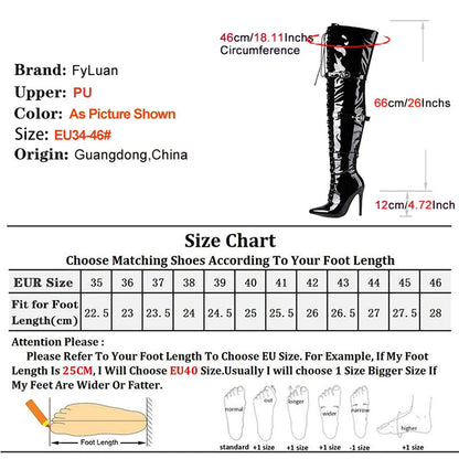 Thigh High Stiletto Boots For Women