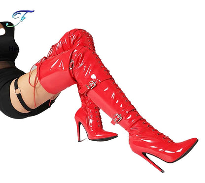 Thigh High Stiletto Boots For Women