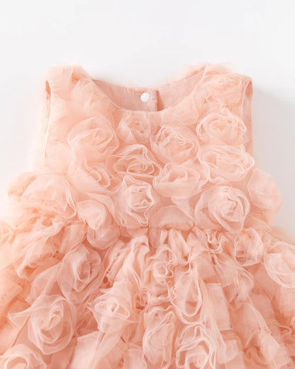 Toddler Girls Floral Pinafore Dress