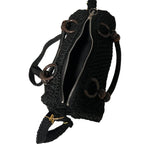 Handmade Black Crochet Shoulder Purse