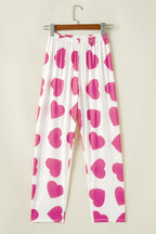 LuckeLadybug LLC Pink Heart Pattern Pants Perfectly Paired with Top Tank Tops