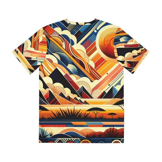 LuckeLadybug trendy African style shirt for men with vibrant geometric and nature-inspired patterns