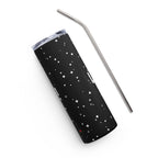 LuckeLadybug stainless steel trendy insulated tumbler cup with star pattern and metal straw