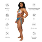 LuckeLadybug trendy two-piece swimwear for women in colorful design with adjustable features