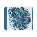 LuckeLadybug sherpa blanket with blue abstract swirl design ultra comfort throw blanket