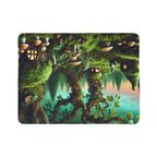 LuckeLadybug sherpa blanket with whimsical gnome forest design perfect unique gnome decor gift
