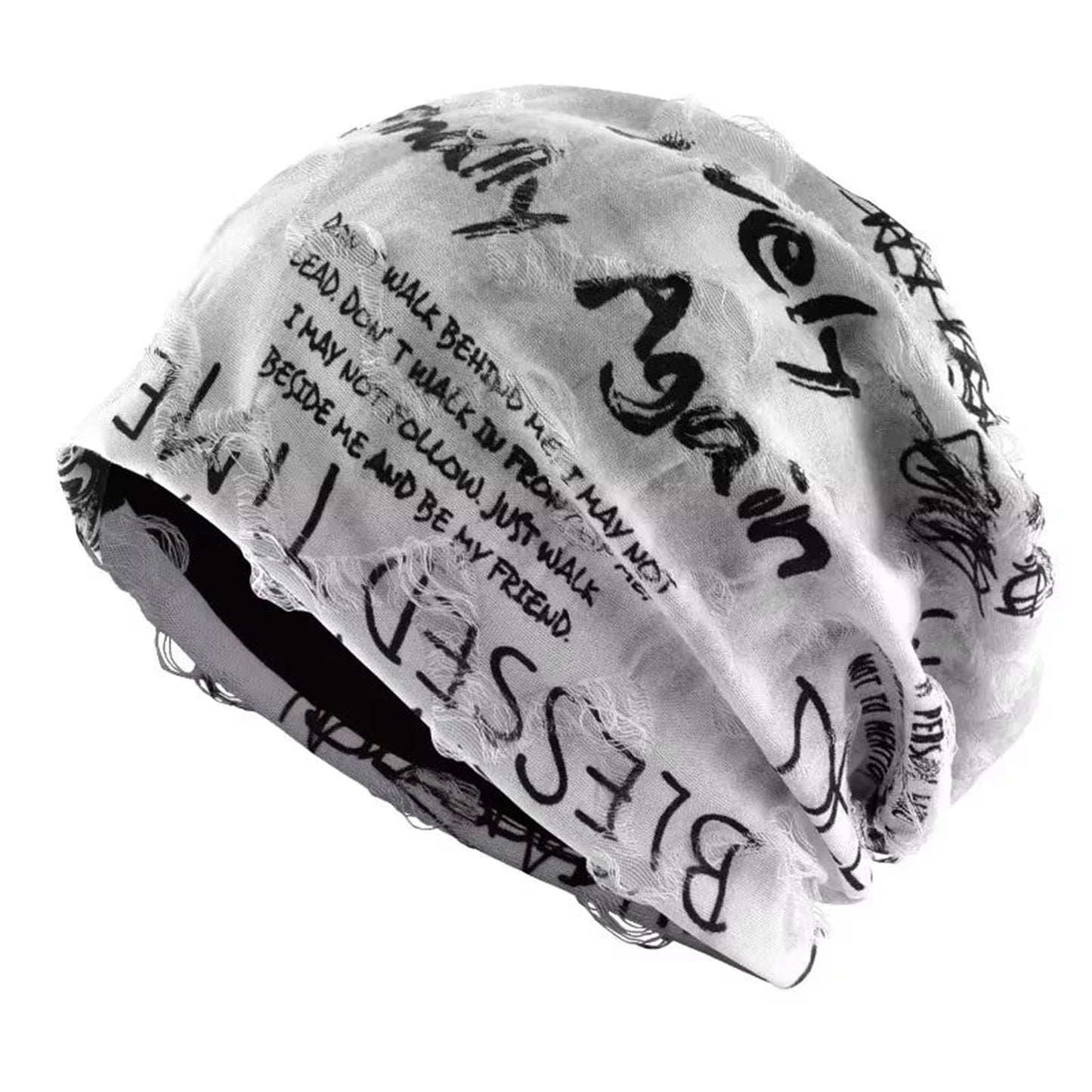 LuckeLadybug LLC Unisex Hip Hop Beanie Hat with Creative Graphic Design and Slouch Style