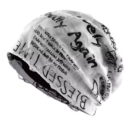 LuckeLadybug LLC Unisex Hip Hop Beanie Hat with Creative Graphic Design and Slouch Style