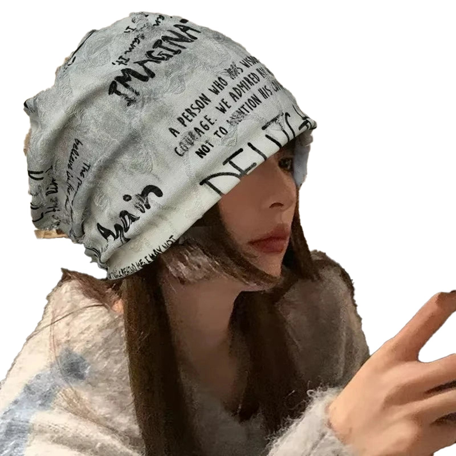 LuckeLadybug LLC Unisex Hip Hop Beanie Hat with Unique Printed Design for Stylish Everyday Wear