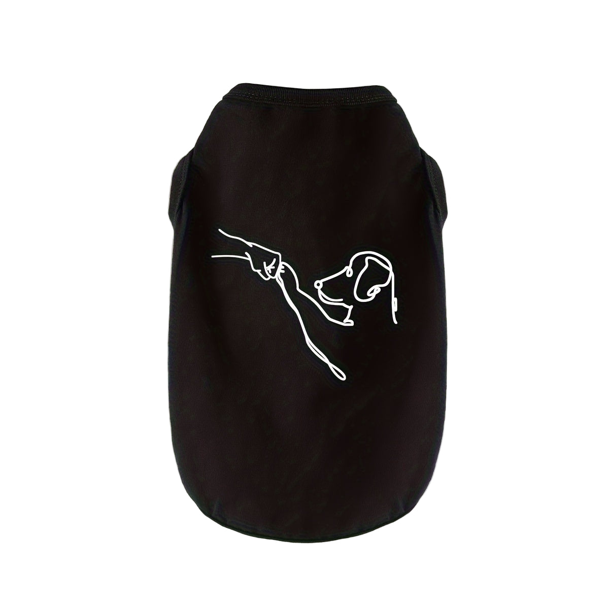 LuckeLadybug urban dog shirts for small to large breeds in black with unique dog line art design