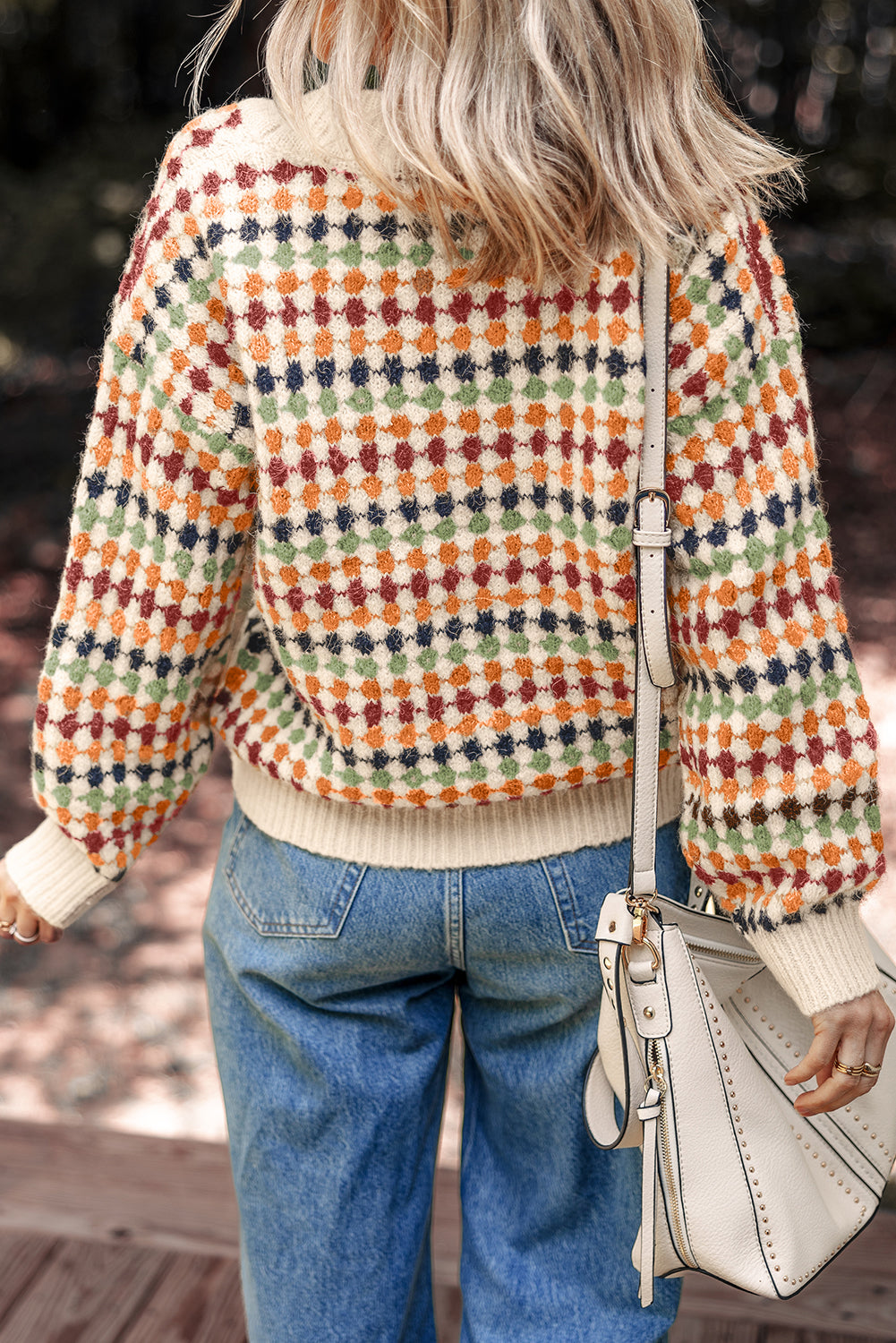 V-Neck Sweater Cardigan in Trendy Colors