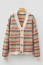 V-Neck Sweater Cardigan in Trendy Colors