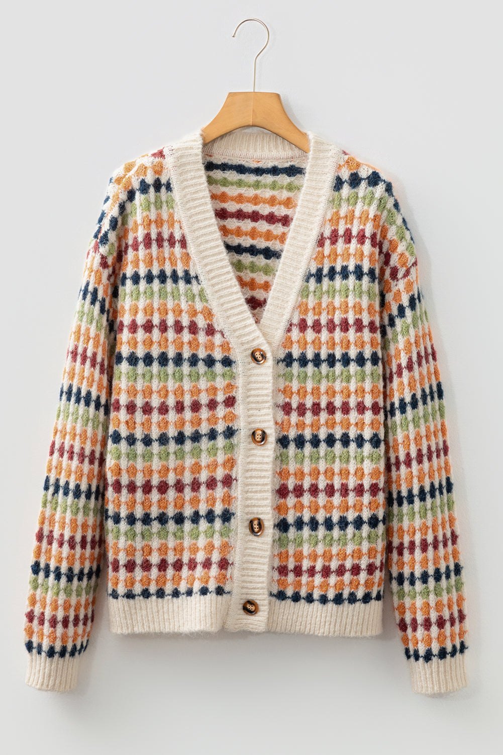 V-Neck Sweater Cardigan in Trendy Colors