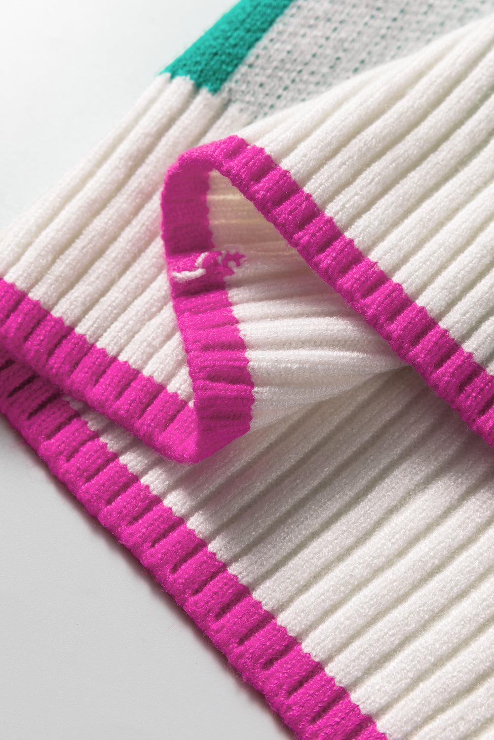 V-Neck Sweater with Heart Design