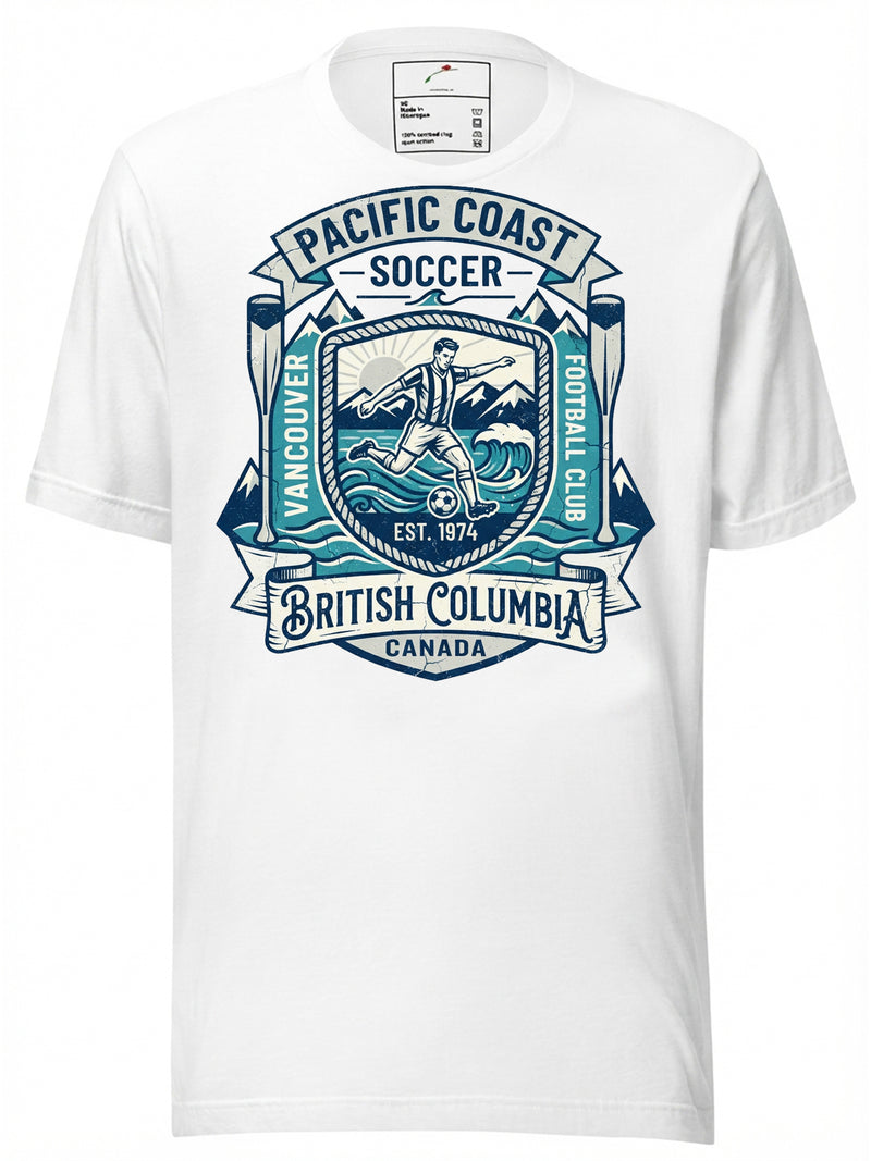 LuckeLadybug Vancouver Whitecaps FC Canada T-Shirt with Vintage Soccer Design and Iconic Logo