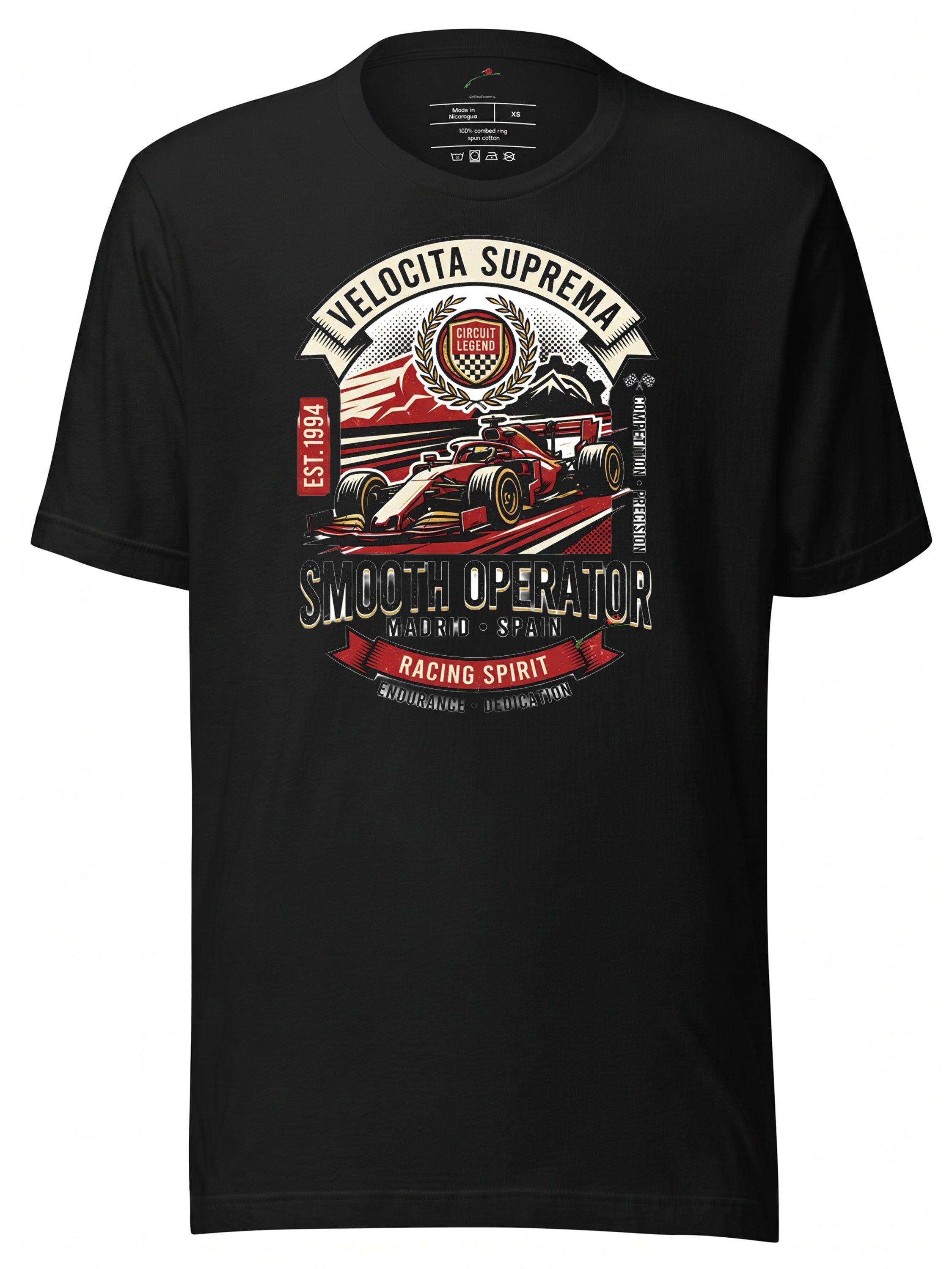 LuckeLadybug Racing Car T-Shirt featuring a vintage design with a bold racing car graphic