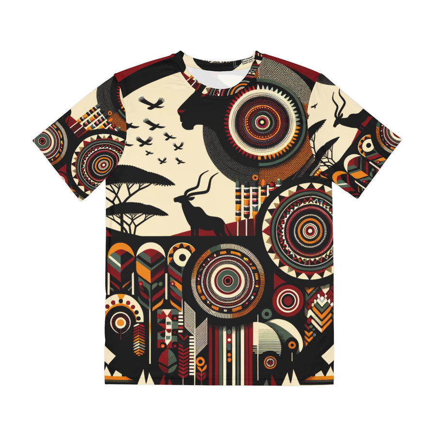 Camiseta africana abstracta para hombre: una declaración de moda audaz, vibrante y cultural. 