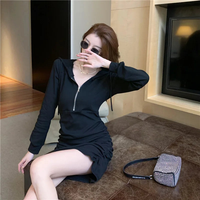 Hoodie and Bodycon Dress for Chic Style