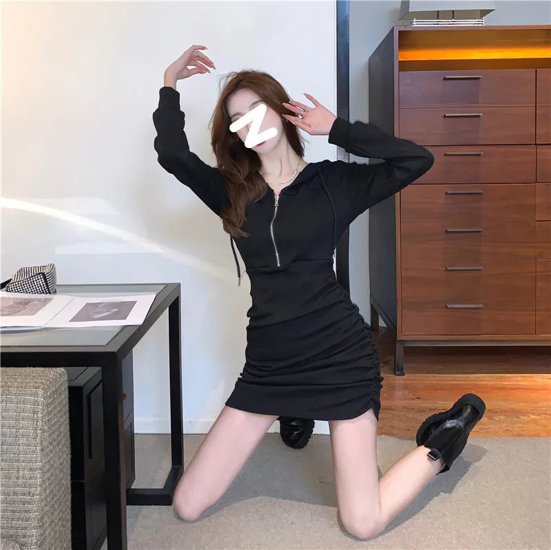 Hoodie and Bodycon Dress for Chic Style