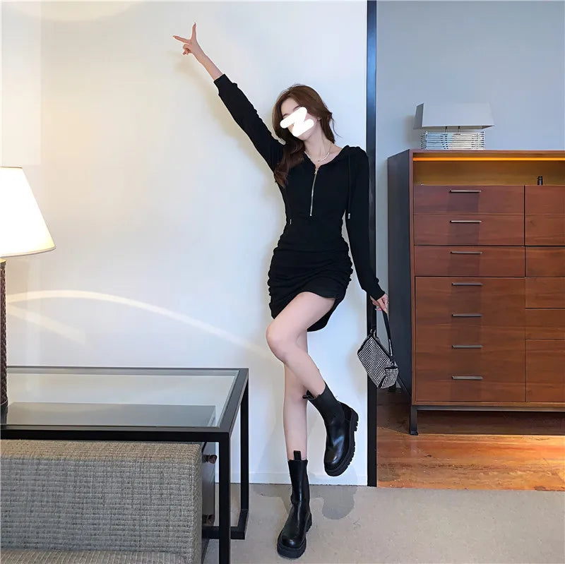 Hoodie and Bodycon Dress for Chic Style