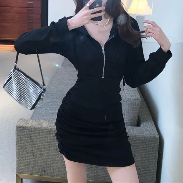 Hoodie and Bodycon Dress for Chic Style