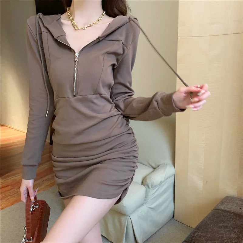 Hoodie and Bodycon Dress for Chic Style