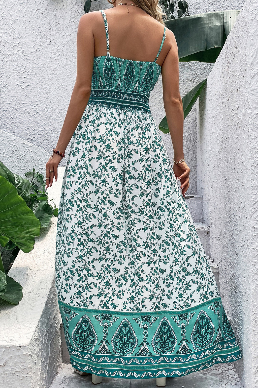 LuckeLadybug LLC Fit & Flare dress featuring a floral print and maxi dress style for summer occasions
