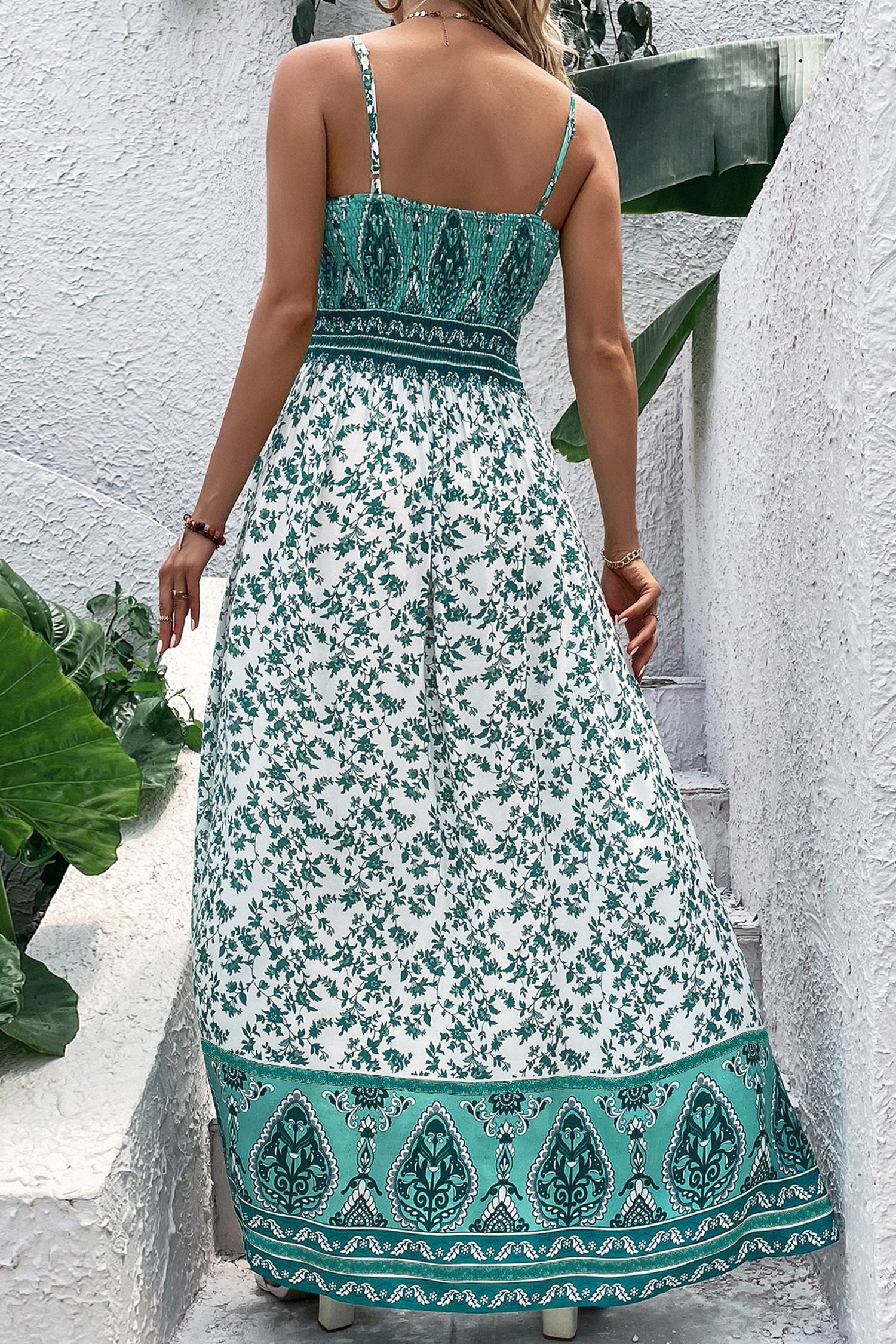 LuckeLadybug LLC Fit & Flare dress featuring a floral print and maxi dress style for summer occasions