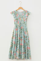 LuckeLadybug Floral Fit & Flare Dress in Blue and maxi dress perfect for spring occasions