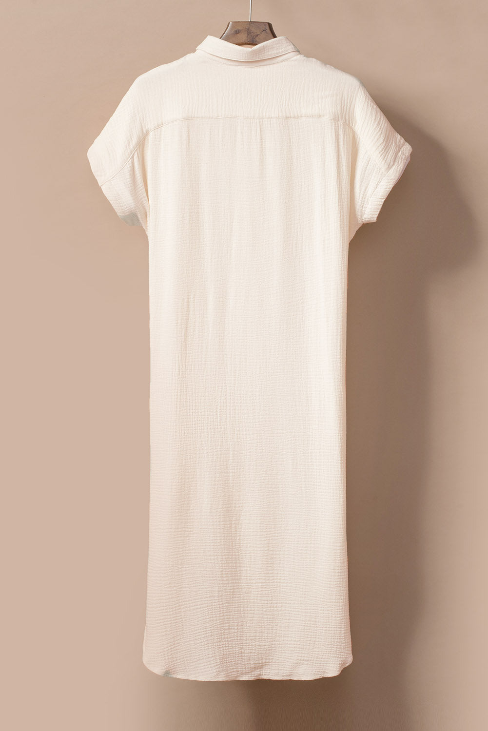 LuckeLadybug LLC lightweight cover-up and maxi dress in cream color for beach or casual wear