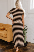 LuckeLadybug striped T-Shirt and maxi dress for a comfortable and stylish look