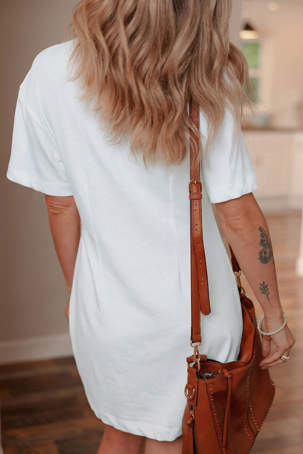 White T-Shirt and shift dress with a relaxed fit, perfect for casual summer outings