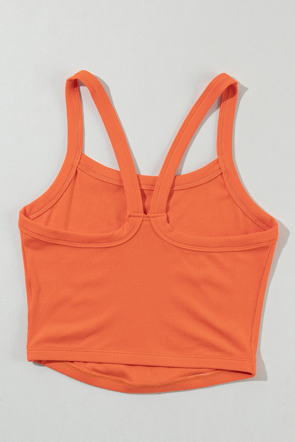 Ladybug grapefruit orange cropped cami top with double straps and soft fabric