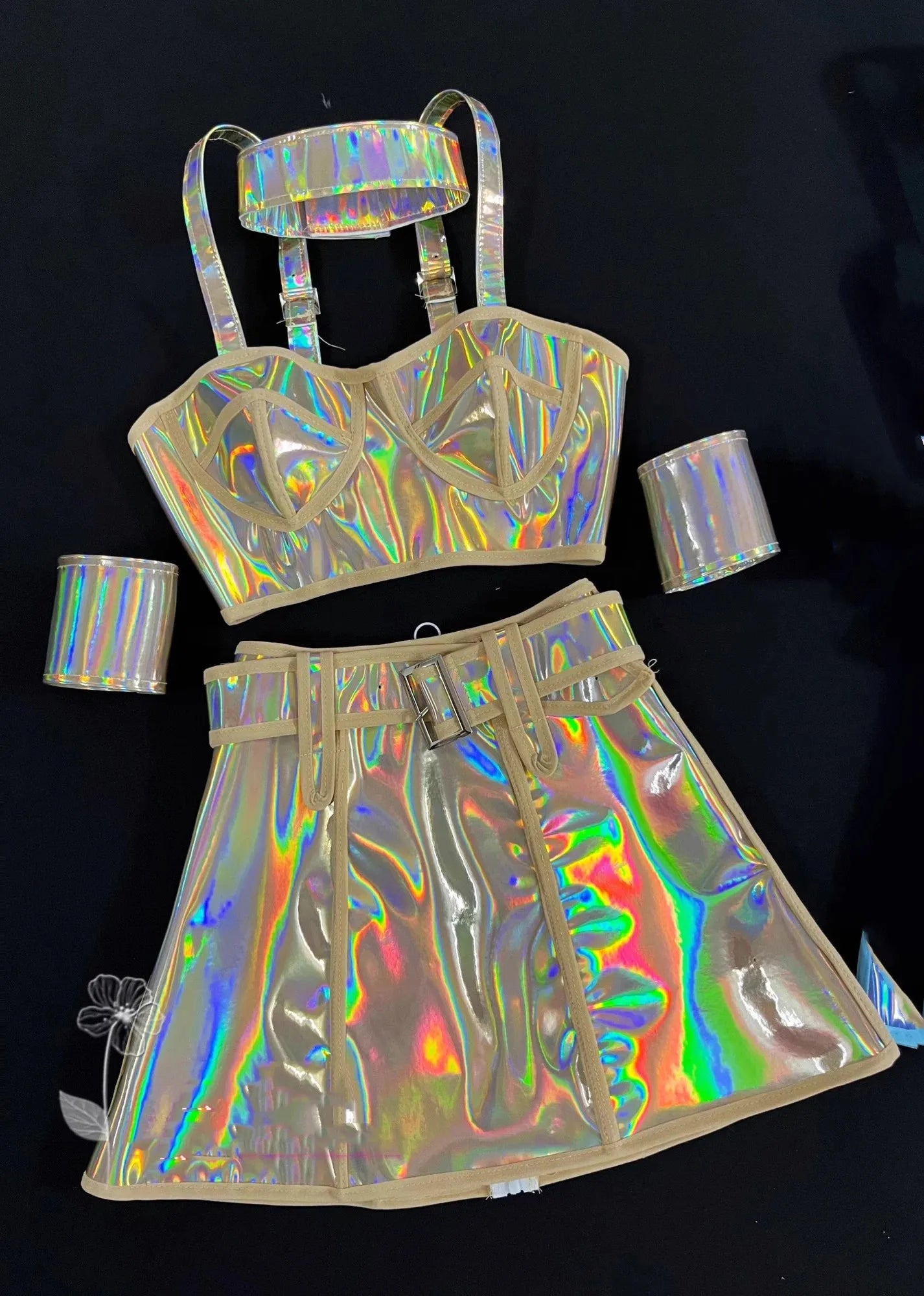 Holographic Outfit for Rave - Trendy Set