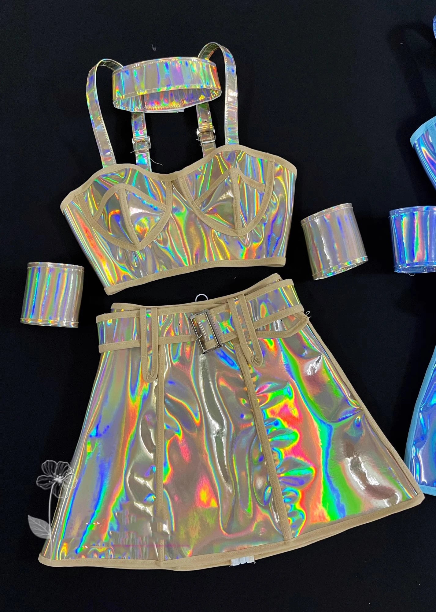 Holographic Outfit for Rave - Trendy Set