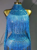 Rave Outfit with Fringe and Beading