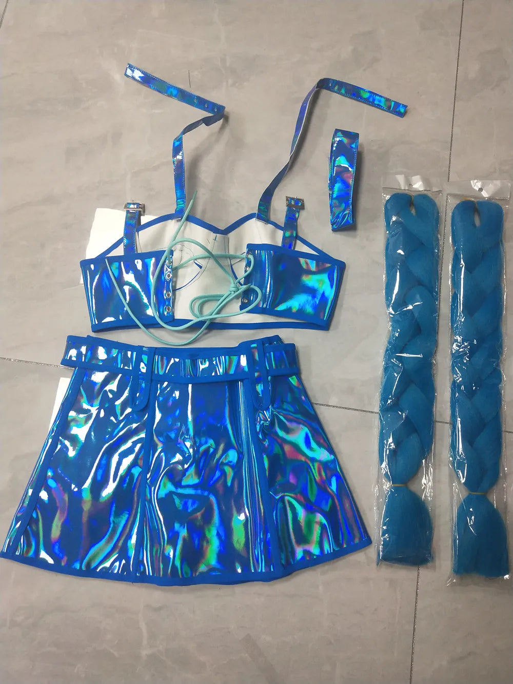Holographic Outfit for Rave - Trendy Set