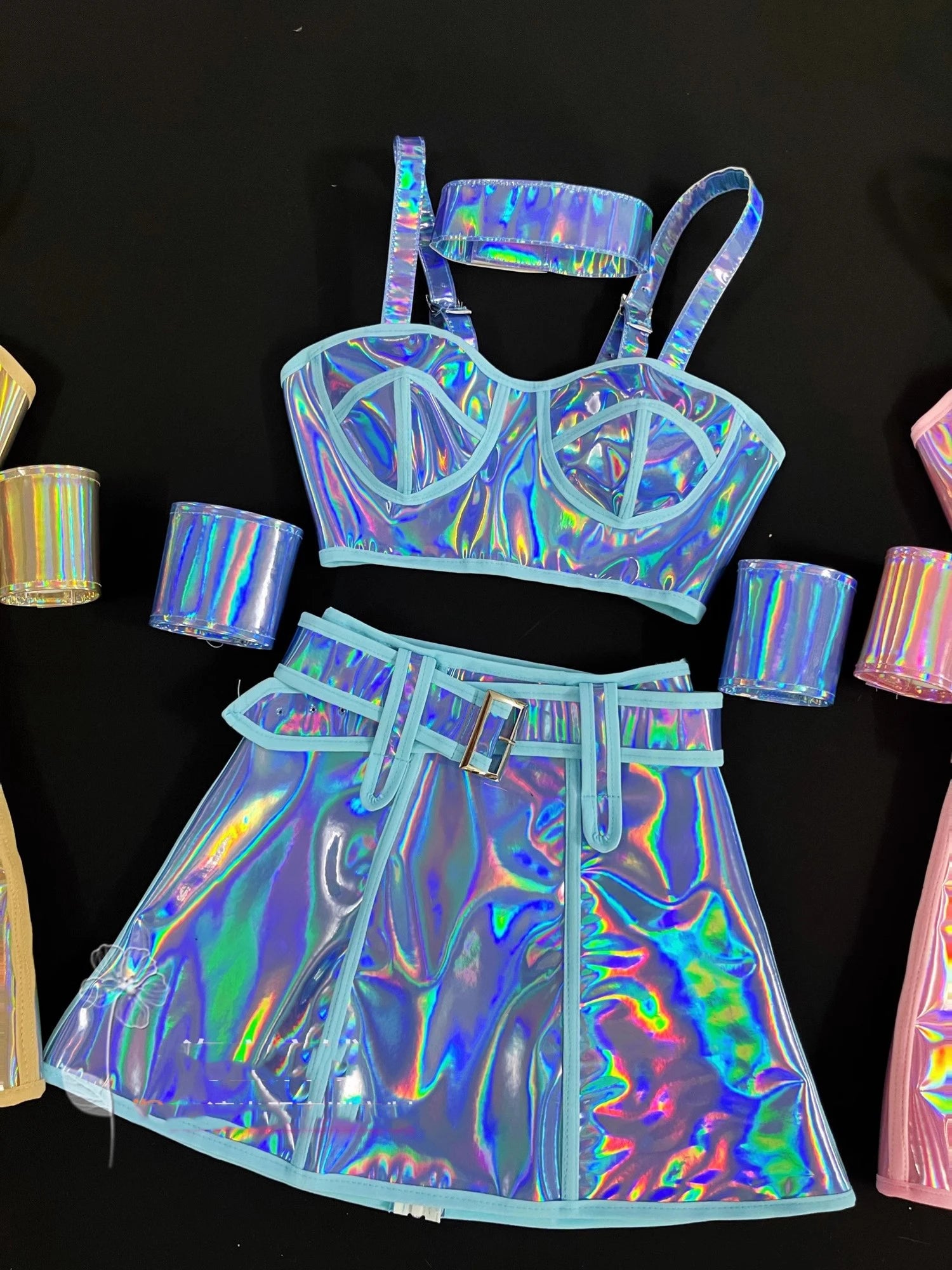 Holographic Outfit for Rave - Trendy Set