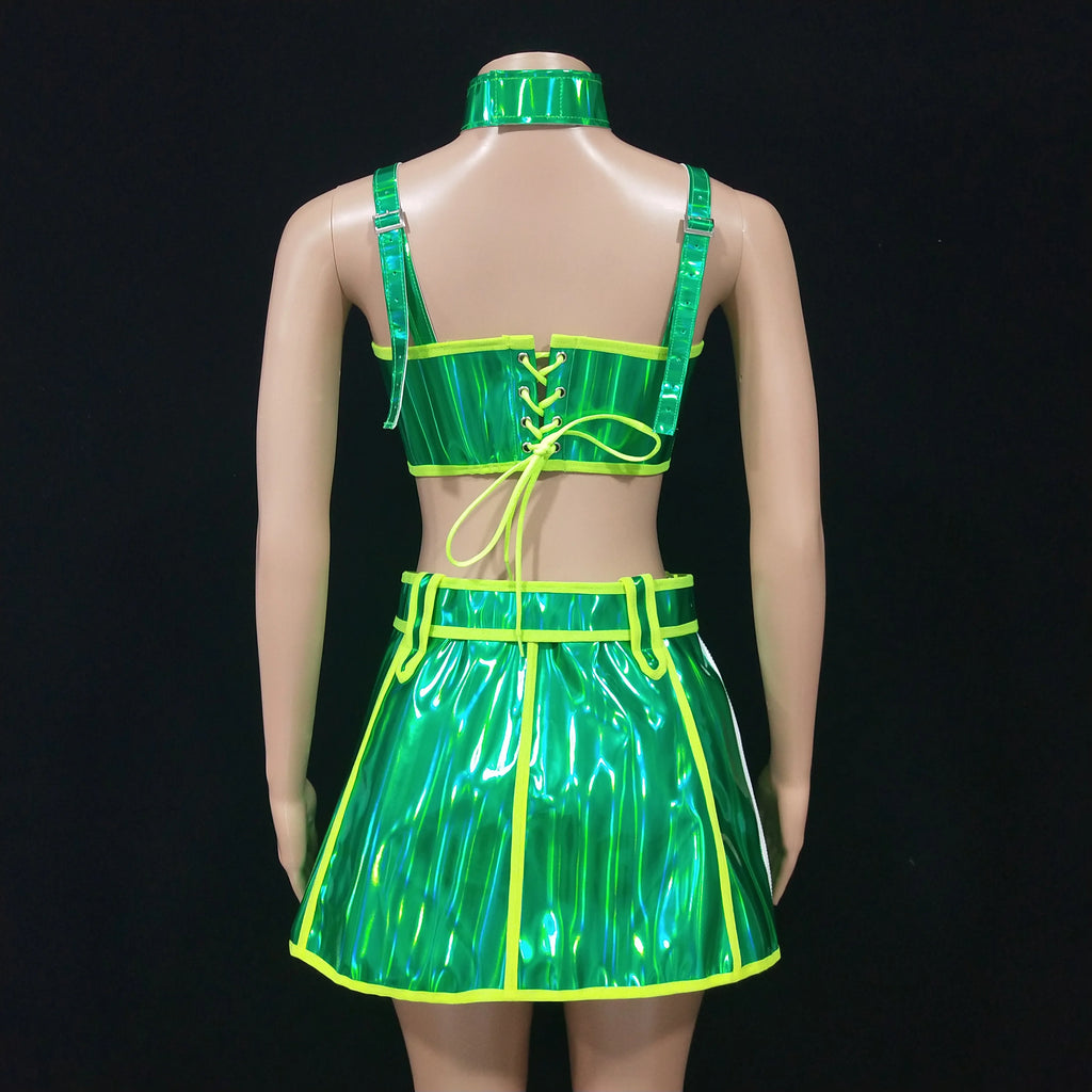 Holographic Outfit for Rave - Trendy Set