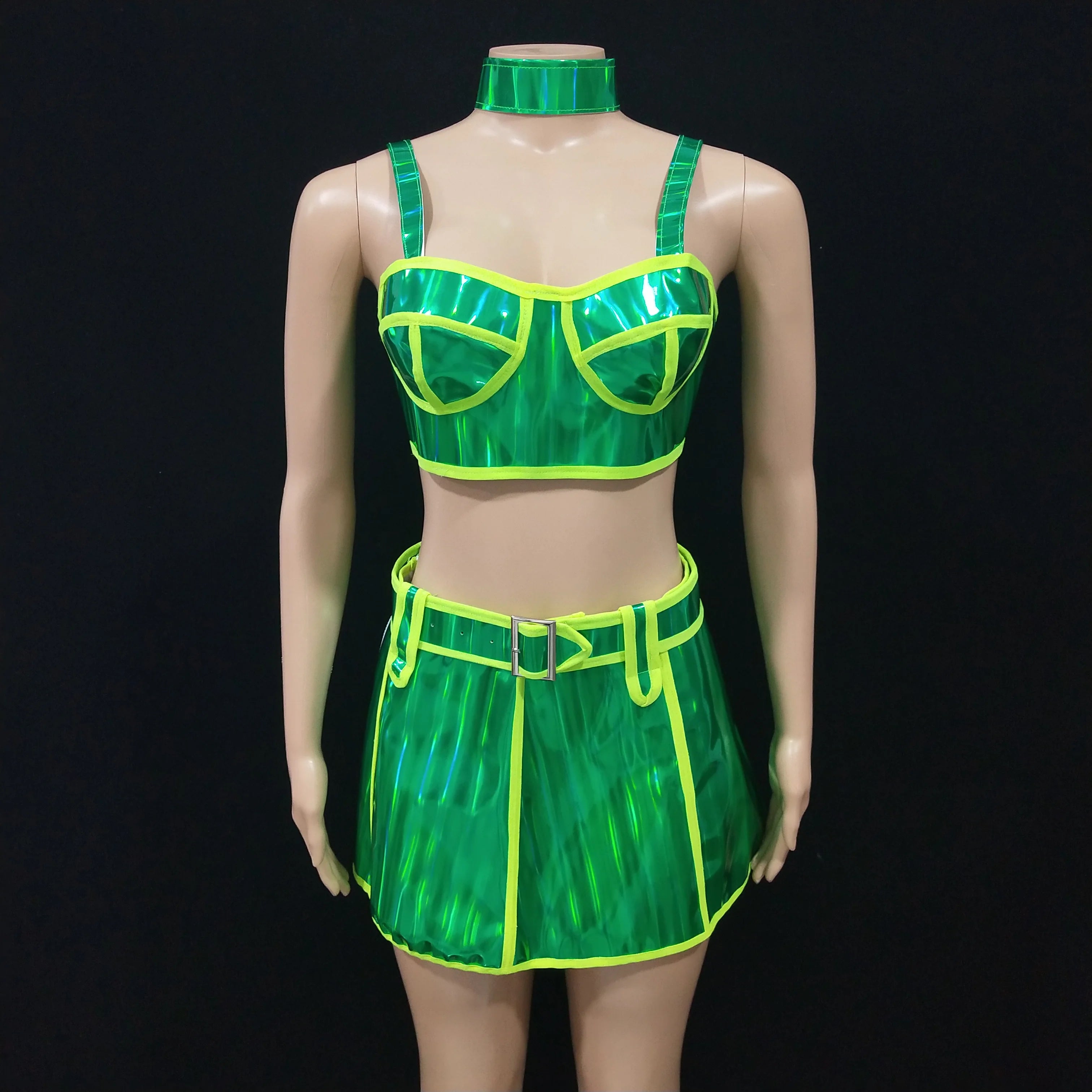 Holographic Outfit for Rave - Trendy Set