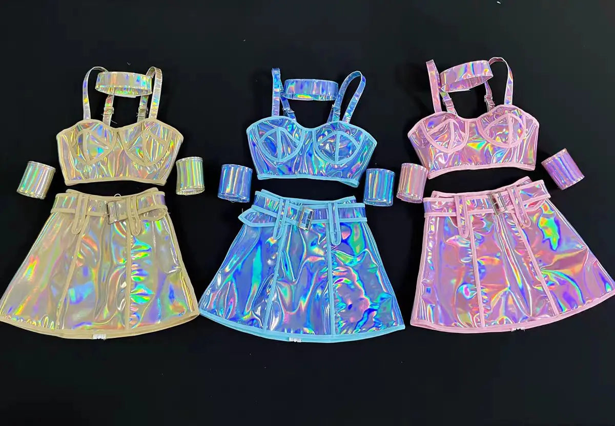 Holographic Outfit for Rave - Trendy Set